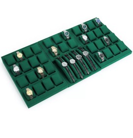 新登場！グリーンベルベット素材の腕時計ショーケースディスプレイセット
