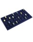 Premium Navy Blue Velvet Watch Display Trays