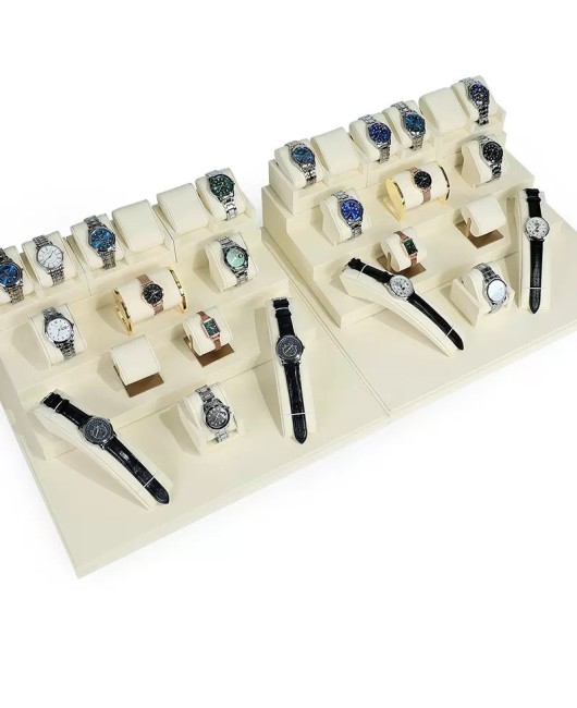 Retail New Off White Velvet Watch Display Sets For Sale