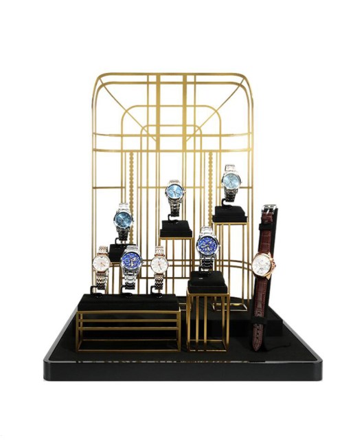 New High End Luxury Black Watch Display Set For Sale