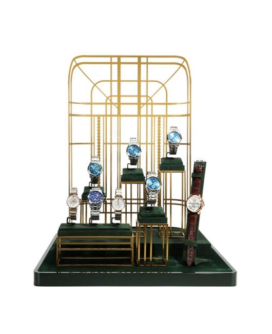 Luxury Green Watch Display Set For Sale