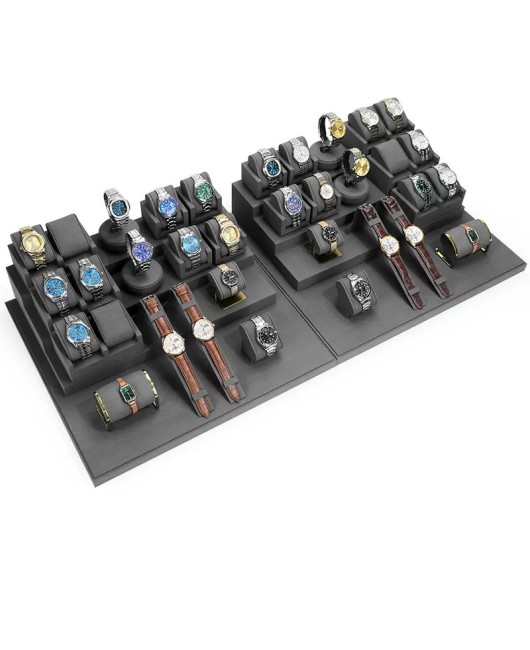 Hot Sale Dark Gray Velvet Watch Display Sets
