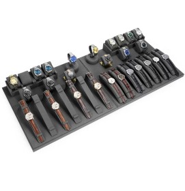 Premium Dark Gray Velvet Watch Display Sets