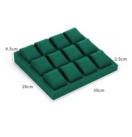 Luxury Dark Green Velvet Watch Display Tray