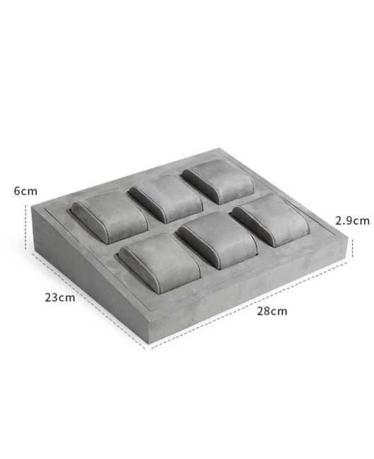 New Light Gray Velvet Watch Display Tray