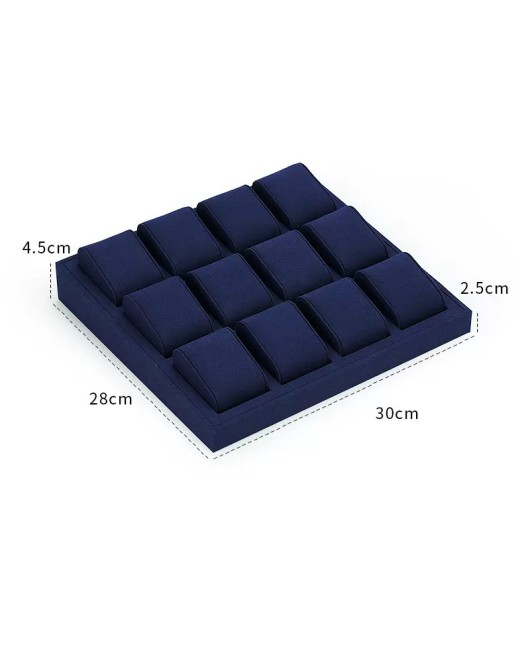 Luxury Navy Blue Velvet Watch Display Tray