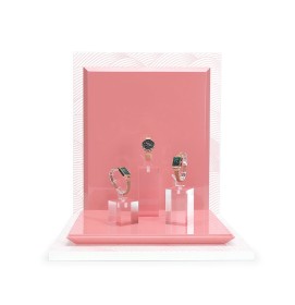 New Pink Arcylic Watch Display Set For Sale