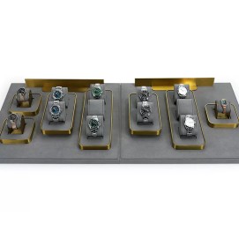 New Dark Gray Velvet Watch Holder Tray