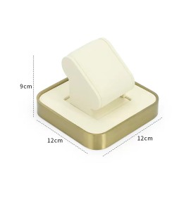 Gold Trim Off White Velvet Watch Display Stands