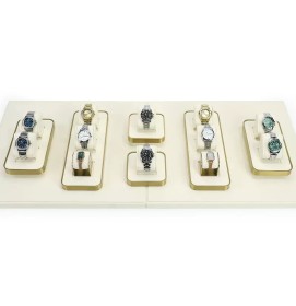 Luxury New Off White Velvet Watch Display Holder Tray
