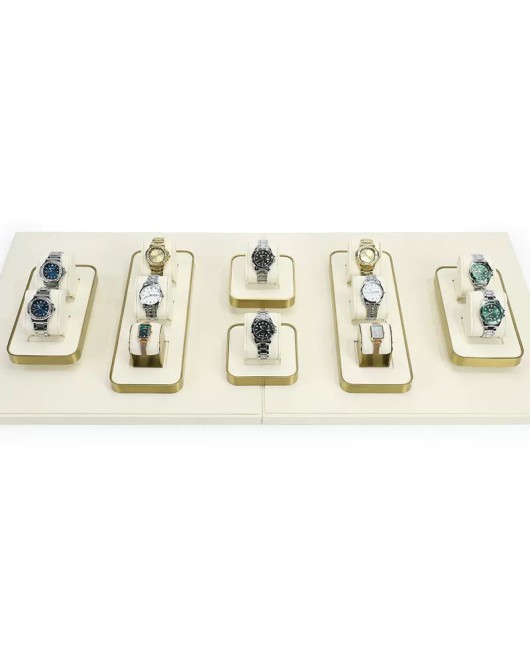 Luxury New Off White Velvet Watch Display Holder Tray