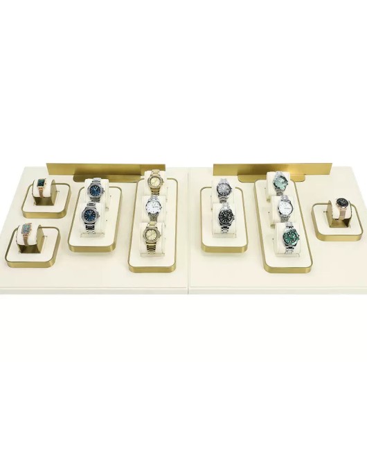 New Off White Velvet Watch Holder Tray