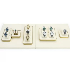 Popular New Off White Velvet Watch Display Holder Tray