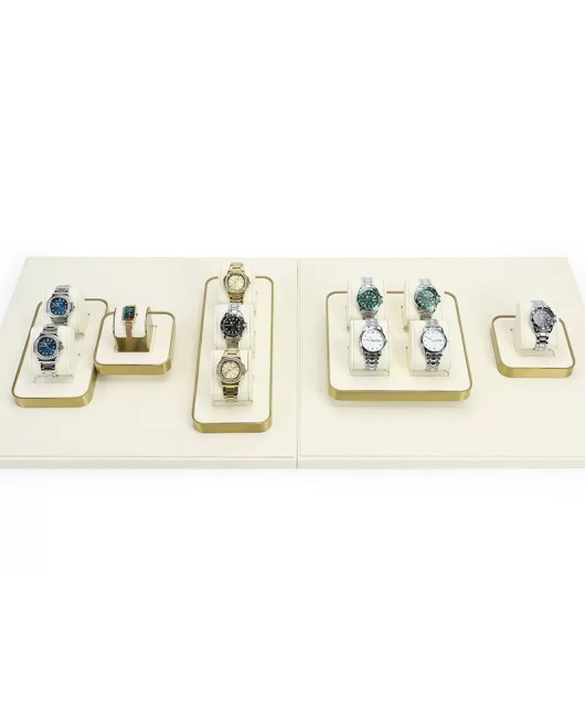 Popular New Off White Velvet Watch Display Holder Tray
