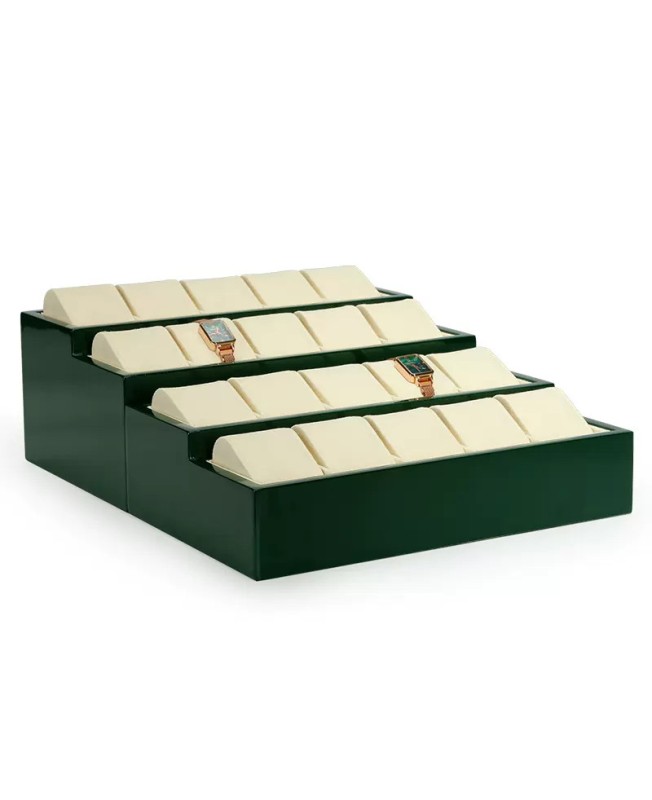 New Popular Off White Velvet Watch Display Holder Tray For Sale