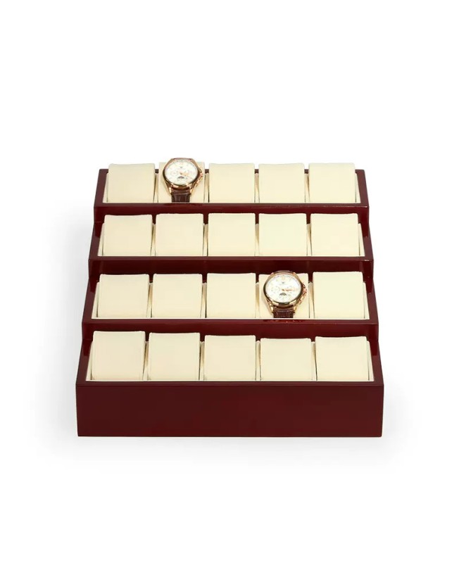 New Popular Off White Velvet Watch Display Holder Tray For Sale