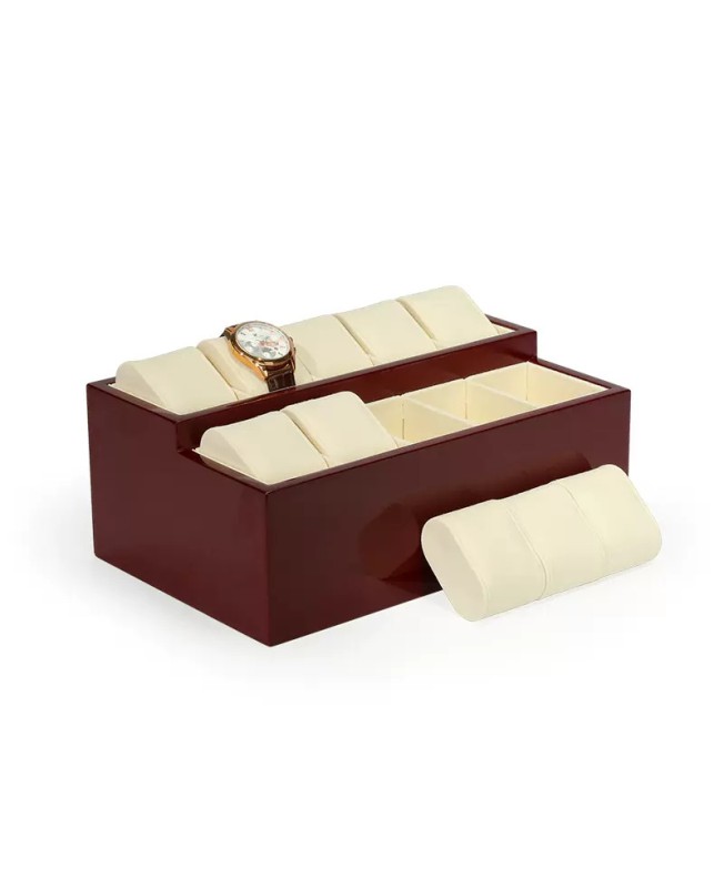 New Popular Off White Velvet Watch Display Holder Tray For Sale