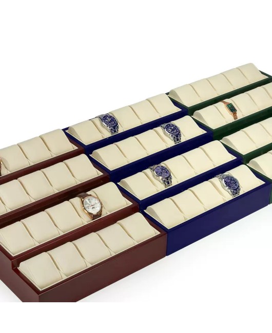 New Popular Off White Velvet Watch Display Holder Tray For Sale