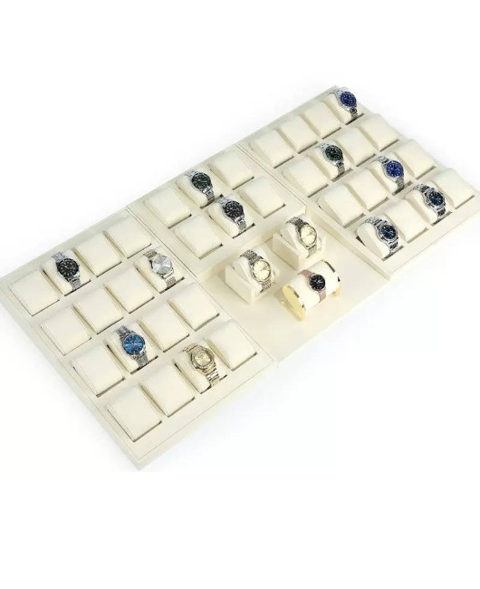 Luxury Retail Off White Velvet Watch Display Tray For Sale