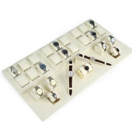 New Luxury Off White Velvet Watch Display Tray For Sale