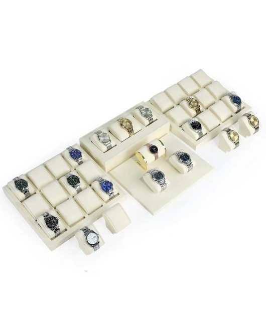 New Popular Off White Velvet Watch Display Tray For Sale