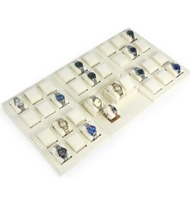 New Retail Off White Velvet Watch Display Tray For Sale