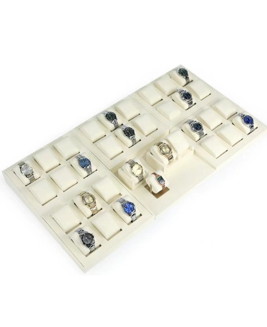 New Retail Off White Velvet Watch Display Tray For Sale