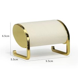 Popular Gold Metal Off White Velvet Watch Display Holder Stand For Sale