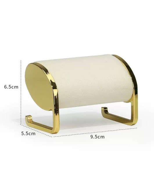 Popular Gold Metal Off White Velvet Watch Display Holder Stand For Sale