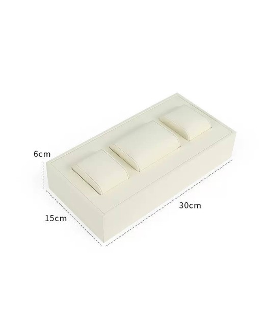 Popular Off White Velvet Watch Display Holder Tray For Sale