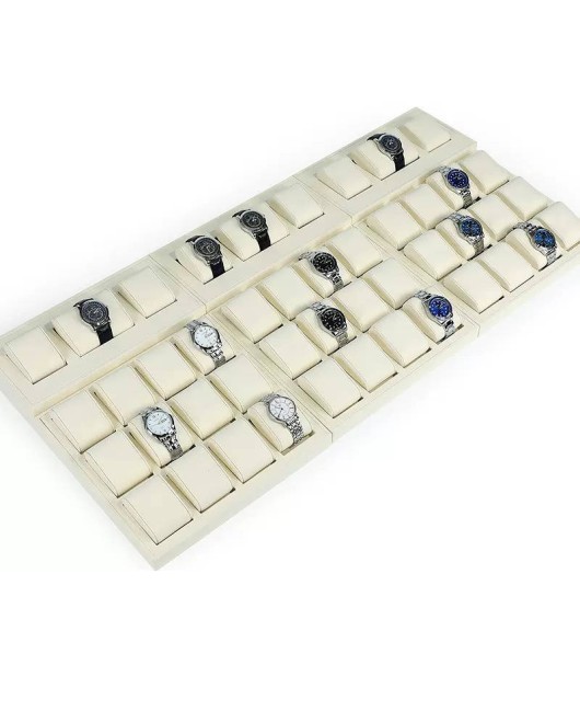 Popular Off White Velvet Watch Display Tray For Sale