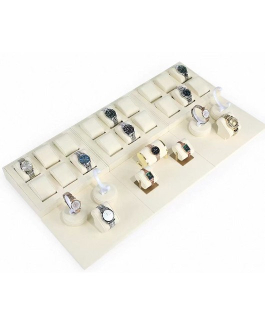 Premium Retail Off White Velvet Watch Display Tray For Sale