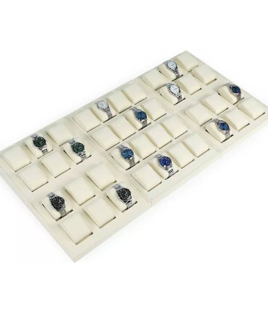 Retail Off White Velvet Watch Display Tray For Sale