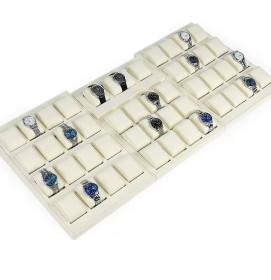 Wholesale Off White Velvet Watch Display Tray For Sale