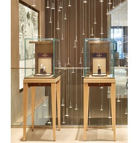 Luxus Kreatives Design Holz Glas Schmuck Shop Display Theke Vitrine