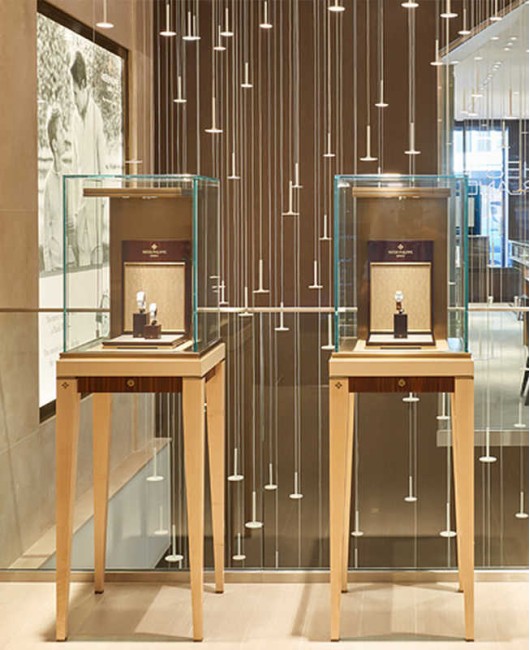 Luxe Creatief Ontwerp Houten Glas Sieraden Winkel Display Teller Showcase