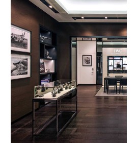 Modern Retail High End Wooden Floor Standing Watch Display Showcase