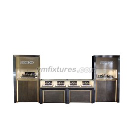 Komersial Mewah Kustom Ritel Modern Watch Display Counter Cabinet