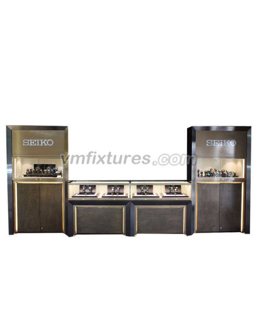 Commercial Luxury Custom Retail Modern Watch Display Counter Cabinet