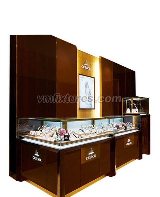 Commerciële Luxe Retail Watch Display Counter Showcase