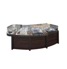 Commercial Glass Wooden Watch Shop Display Counter