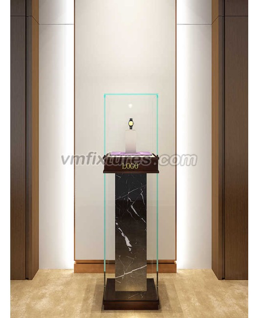 Commercial Custom Design Modern Jewellery Pedestal Display Case