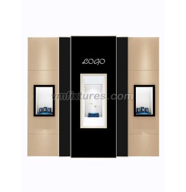 Vitrine d'affichage de magasin de montres murale en bois haut de gamme