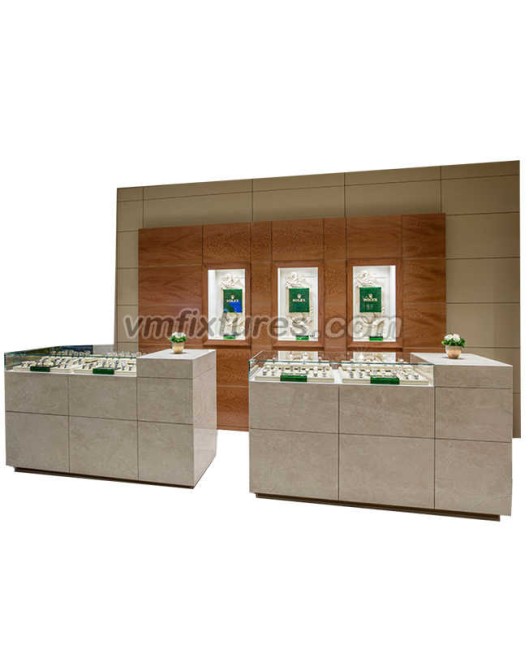 Commercial Luxury Custom Retail  Watch Display Showcase Counter