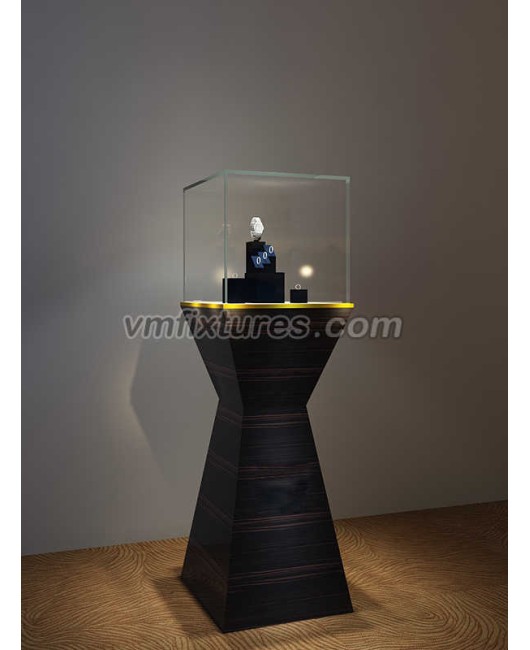 Vitrine de exibição de pedestal de relógios e joias modernas com design personalizado comercial