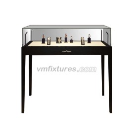 High End Wooden Glass Watch Shop Display Table Showcase