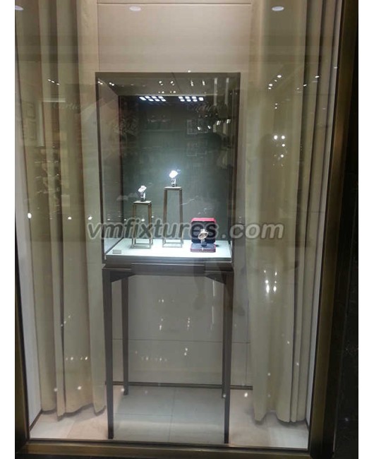 Commercial Custom Design Modern Window Front Jewellery Display Showcase