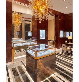 Luxury Modern Custom Retail Wooden Jewelry Display Cabinet Design