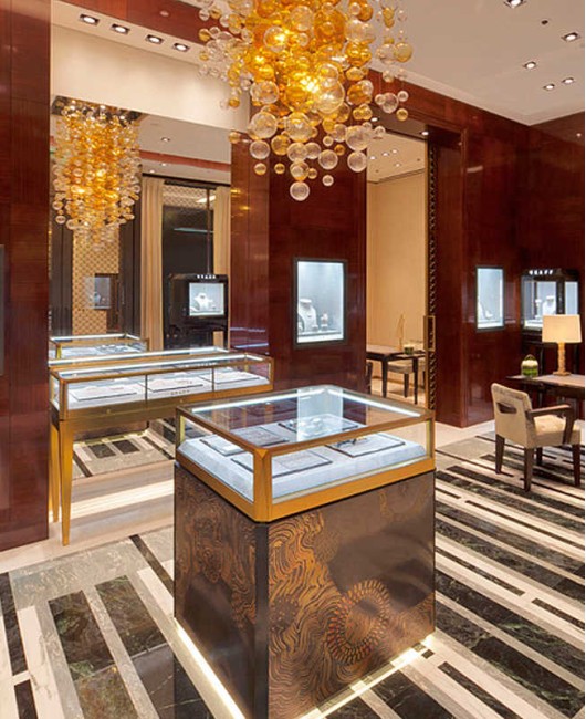 Luxury Modern Custom Retail Wooden Jewelry Display Cabinet Design