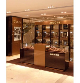 Luxury  Modern Wooden Glass Watch Display Showcase